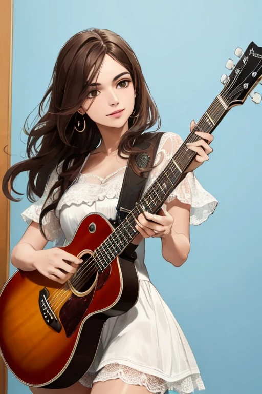 ((melhor qualidade)), ((Obra de arte)), (detalhado),guitar music