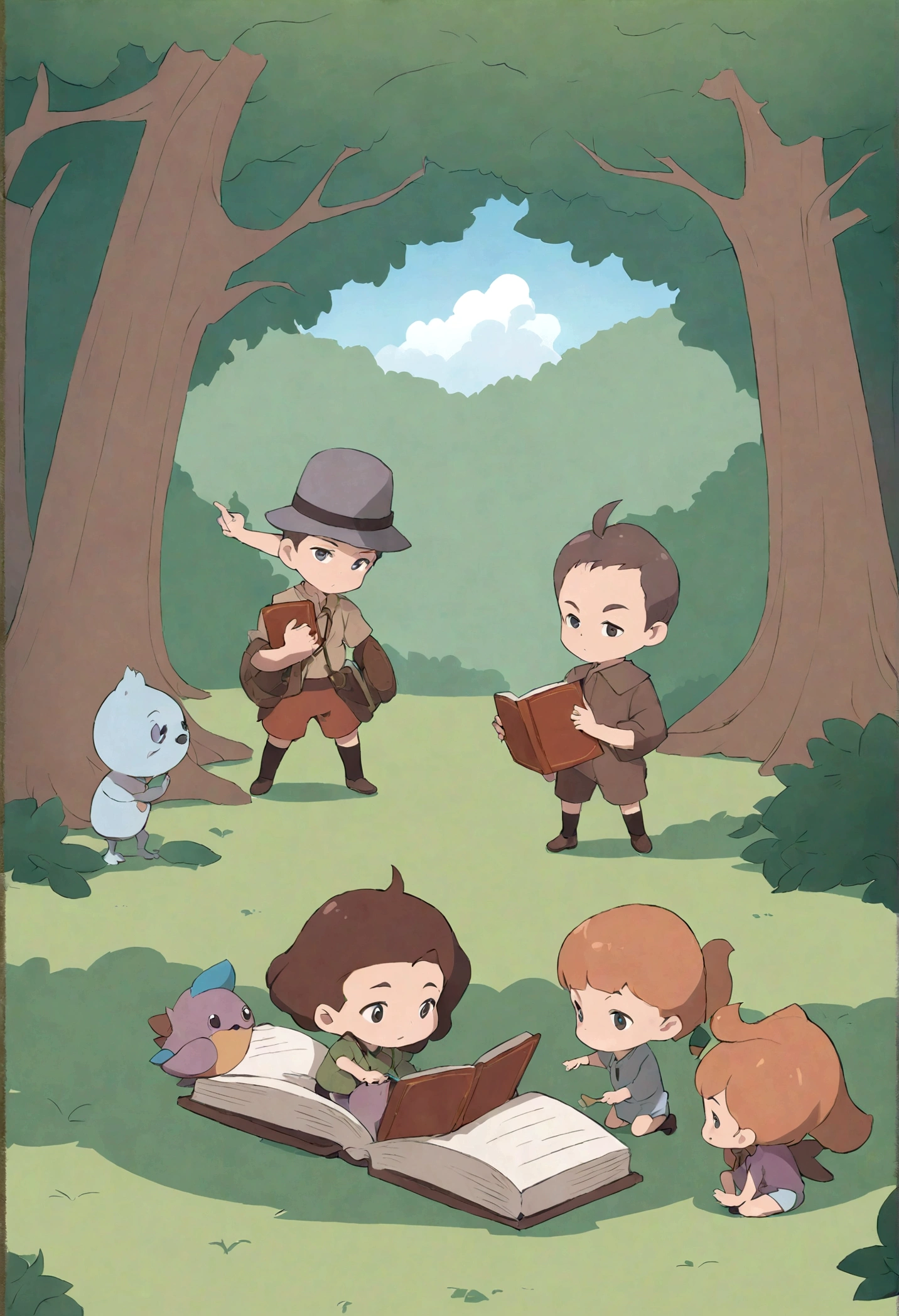 pinoccio dos desenhos animados , standing in the middle of a forest, illustration de livro infantils, illustration de livro infantils, illustration de livro infantils, pinoccio, illustration para crianças, illustration de livro , illustration for book , Arte em Artstation, illustration de estilo cartoon, illustration de livro , illustration oficial do personagem, arte conceitual do solteiro, illustration , imagens flat, arte minimalista, meninodeira, arte ocidental, cartoon anos 90,