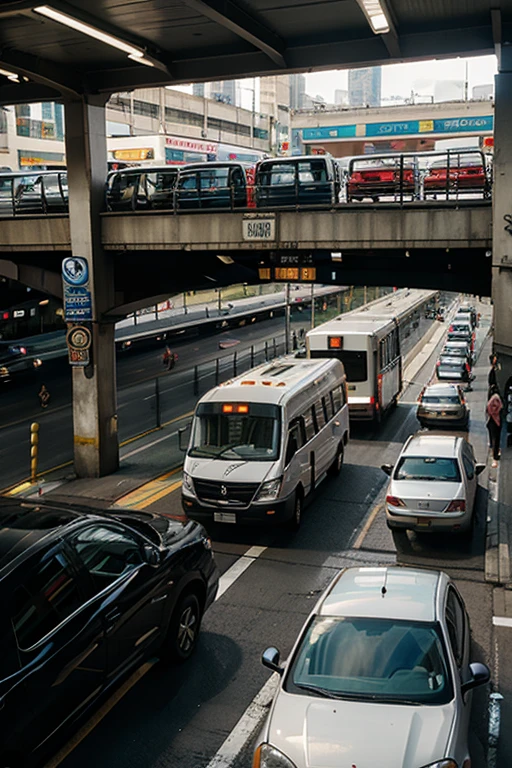 rush hour traffic, public transportation, and congested areas