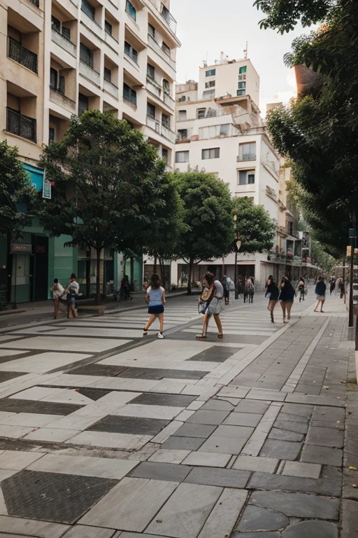 personas disfrutando de parques, squares and pedestrian areas