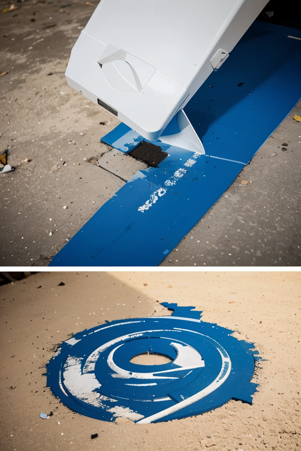 Create me a logo that reflects the damage that plastic does to the world