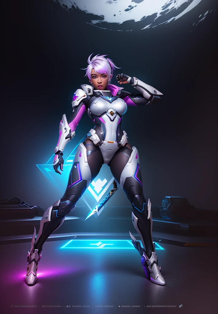 a close up of a person in a costume with a sword, overwatch skin, sigma female, overwatch character, sharp silver armor fuchsia skin, as an overwatch character, varia suit, as overwatch character, platinum skin, echo from overwatch, katana zero video game character, zarya, pitch black skin, valorant character, fighting game character, pitchblack skin