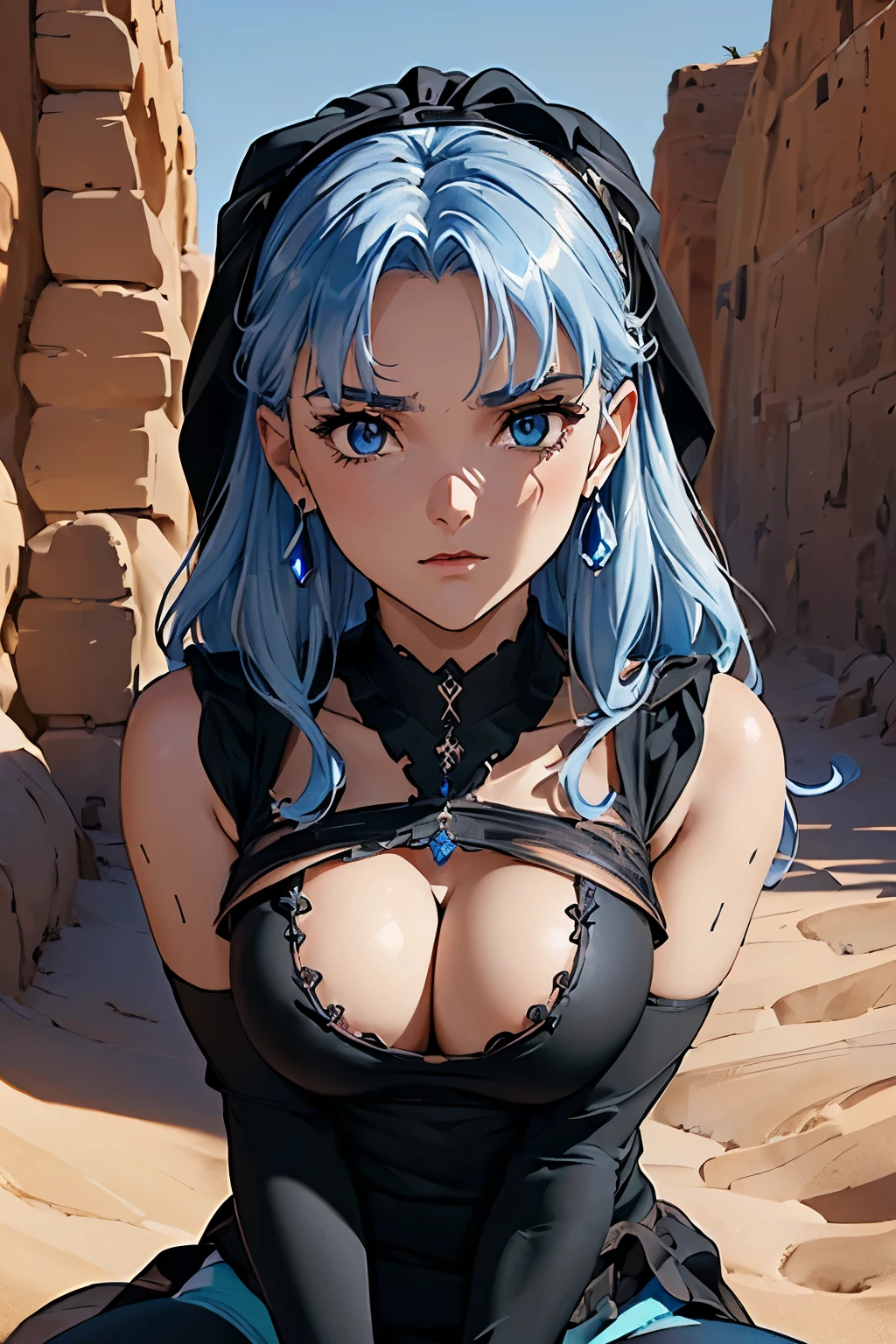 best quality big breasts priestess abandoned city war