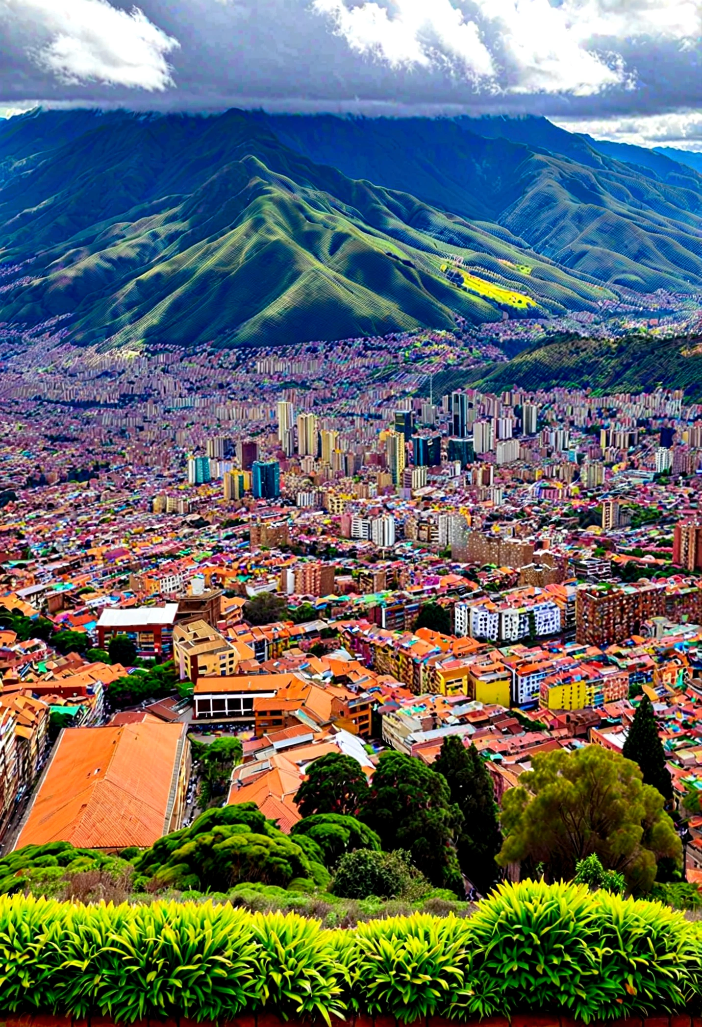 sunny day in the city of Bogotá