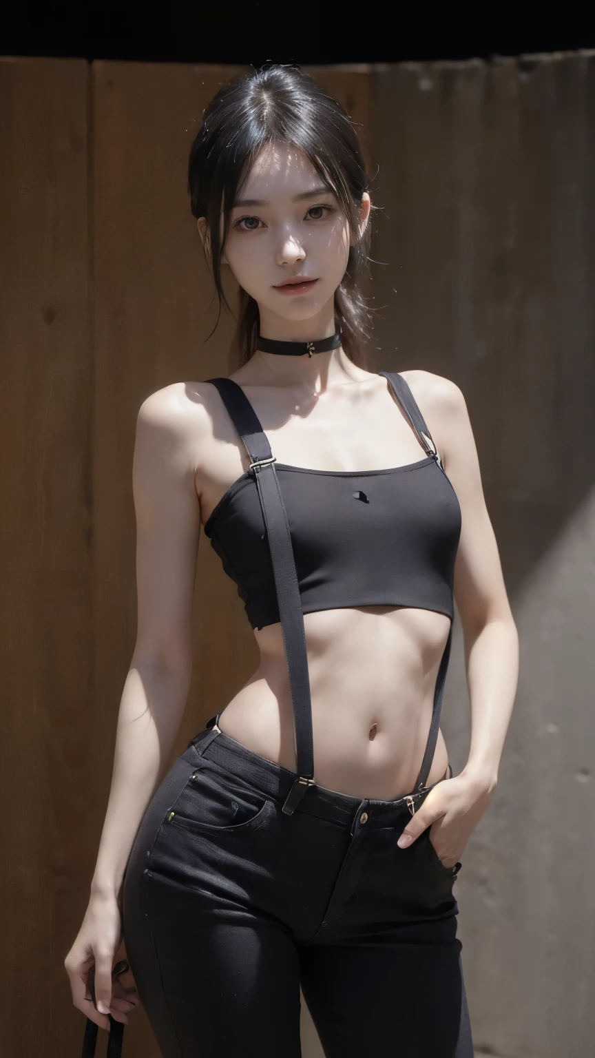Póster Netflix a 1girl: (Yorha:1) Personaje 3D Cabello Blanco, Gargantilla negra, labios grandes, lunar debajo de la boca, ojos azules, Armas, hacia arriba, Cola de caballo, Cabello largo, 1child, serio, Amazing sexy, brazos ARRIBA, protuberancia, Guantes negros, leotardo, patio de la escuela abandonado, diente, (Alto detalle, Hermosa cara detallada, Obra maestra, La mejor calidad), (Barbie) Fan de Barbie