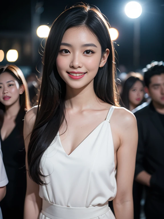 8K, masterpiece, RAW photos, best quality, Reality, extremely detailed CG unity 8K wallpaper, Depth of Field, light, lens flare, Ray tracing, (extremely beautiful face, Beautiful lips, beautiful eyes), intricate detail face, ((Ultra-delicate skin)) 1 Girl, in the darkness, Deep Shadows, Beautiful Asian girl, Idol, 1 girl, (Slender and fit body:1.3), ((looking at the audience)),((A big smile:1.3)), Women's Summer Polished Sleeve Off Shoulder Mini Dress A-Line Flowy Swing Dress, Pink skirt, light green, satin, This is, vestido de satin, Organza Silk, ((Standing in front of the guava tree)), ((There are too many guava fruits on the tree)), ((Perfect yellow large guava fruit)), ((rose tree)), ((pine)), ((Snowfall)), ((Snowfall on fruits)), ((snow falls on trees)), ((Apple orchards)), ((vineyard)), sit, Eat fruit, ((Frozen Lake)), ((Detailed body parts)), Detailed fingers, Detailed body,