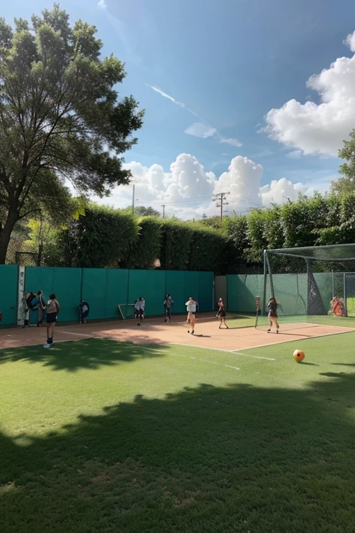 All players gather in an open area. Puede ser un patio, un parque o un gimnasio.
Un jugador es elegido como el "Ponchador" inicial y se queda con la pelota.
The rest of the players disperse around the playing area.
