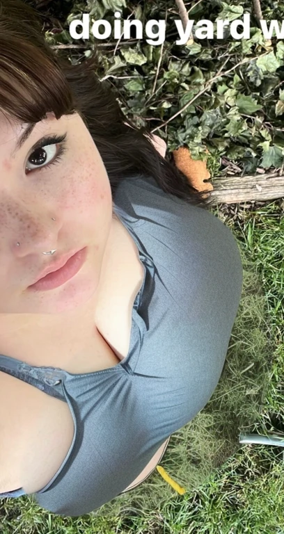 arafed woman, Big , huge , from above, major cleavage, cleavage showing, deep cleavage, low cut shirt, deep cleavage from above