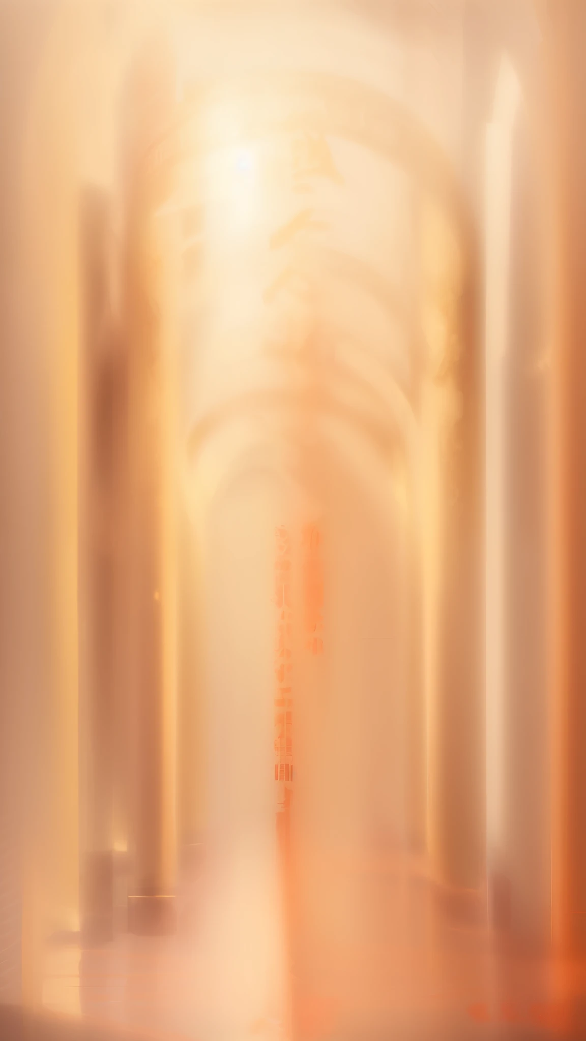 A golden red channel,There are many huge pens on both sides,Minimalist style,Flat illustrations