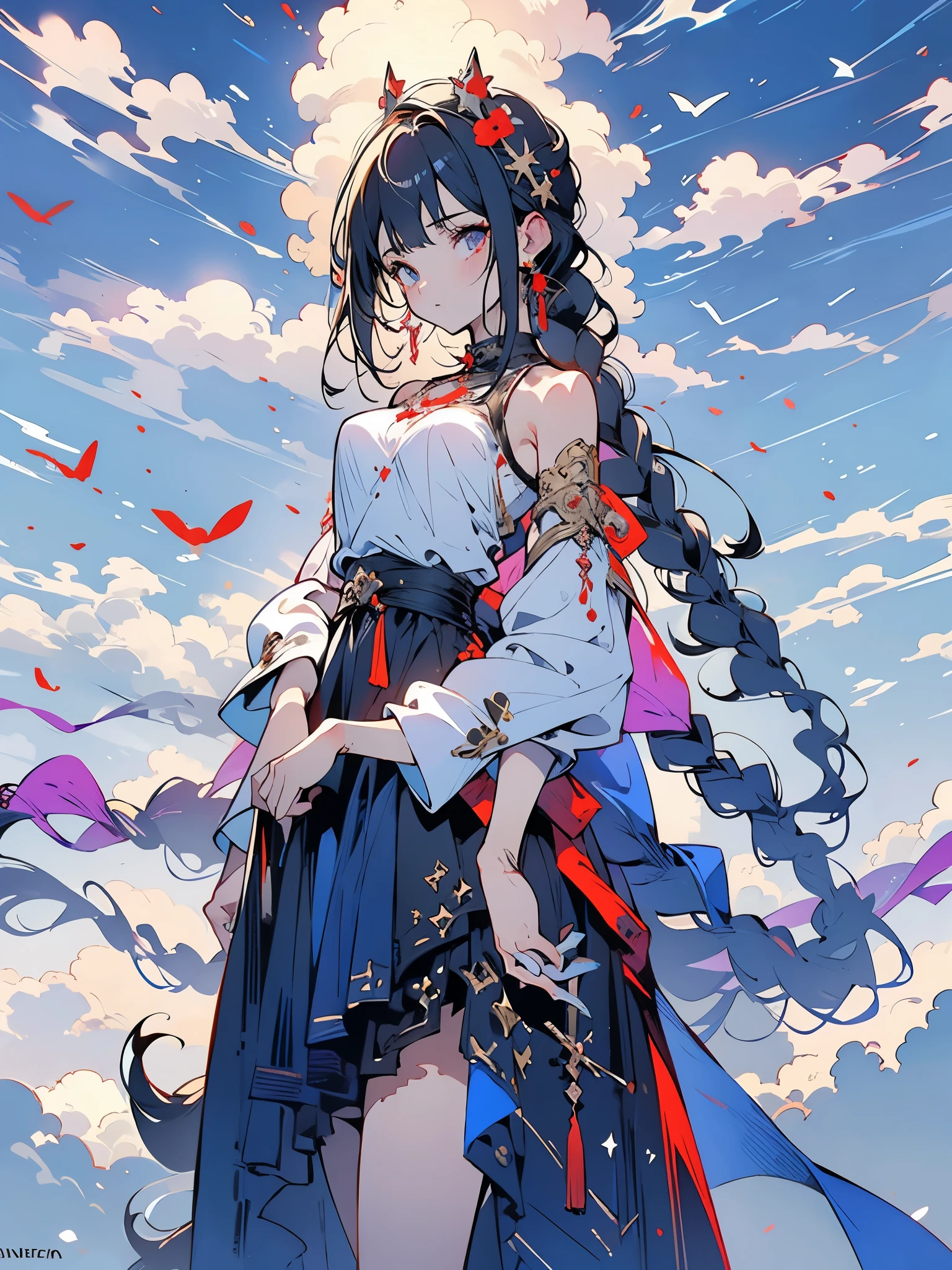 uma foto de sumet, Obra de arte, melhor qualidade, pele delicada, fundo desfocado, sumetal, Open chest,