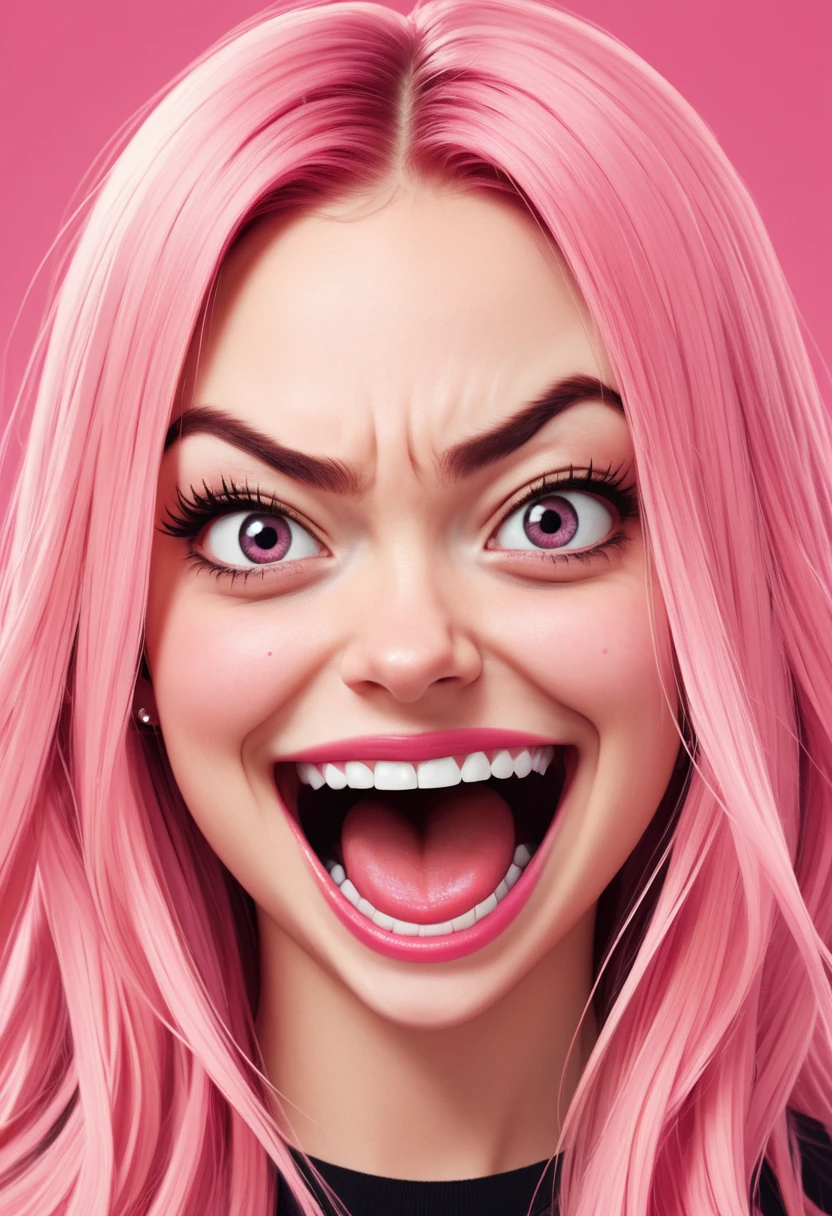 Mean girl, distorted smile, sneers, and annoyances,