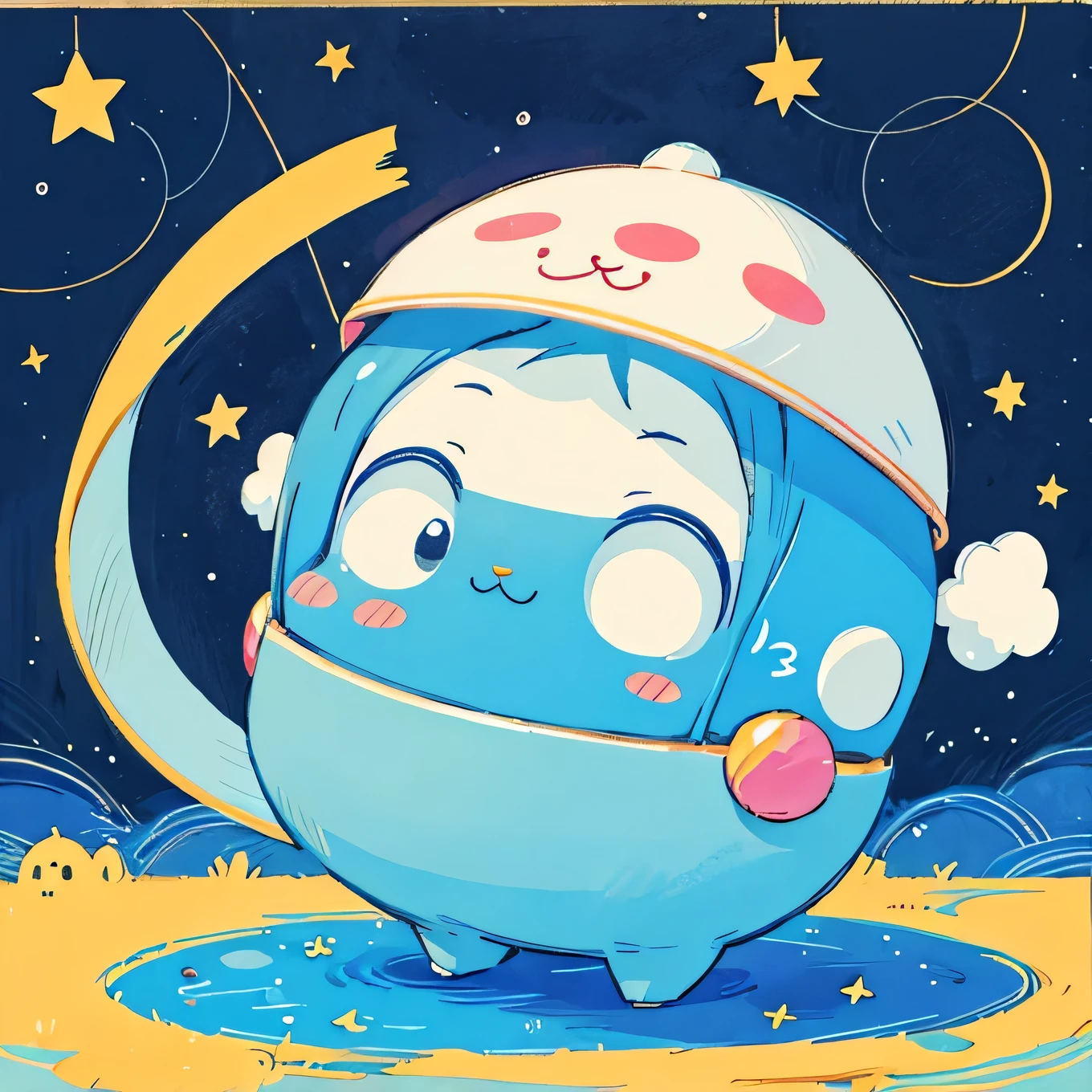 Fujio Akatsuka style, Kawaii Design, The most beautiful girl of all time、Little, beauttiful stars、House of the Universe