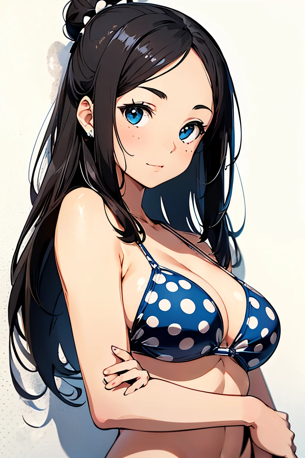 (highest quality, 8k, oil, Tabletop:1.2), Super detailed, (Realistic, Realistic:1.37), (((Bust Shot)))、(((Black Hair)))、(((White Bikini)))、(((Upper Body Shot)))、(((Polka dot bikini)))、(((２０Women of a certain age)))、(((Tiny micro bikini)))、 (((Black Hairの)))、(((Semi-long hair)))、((( White Background)))、(((Her hair is tied in a bun on the side)))、(((Big polka dot bikini)))、(((In front of a white wall)))、(((Blue polka dot bikini)))、Triangle Bikini、(((There&#39;s nothing on my head)))、(((Please smile and show your white teeth)))、(((Raise your index finger)))、(((Sexy Looks)))、Woman&#39;s face、(((Huge Breasts:1.2)))