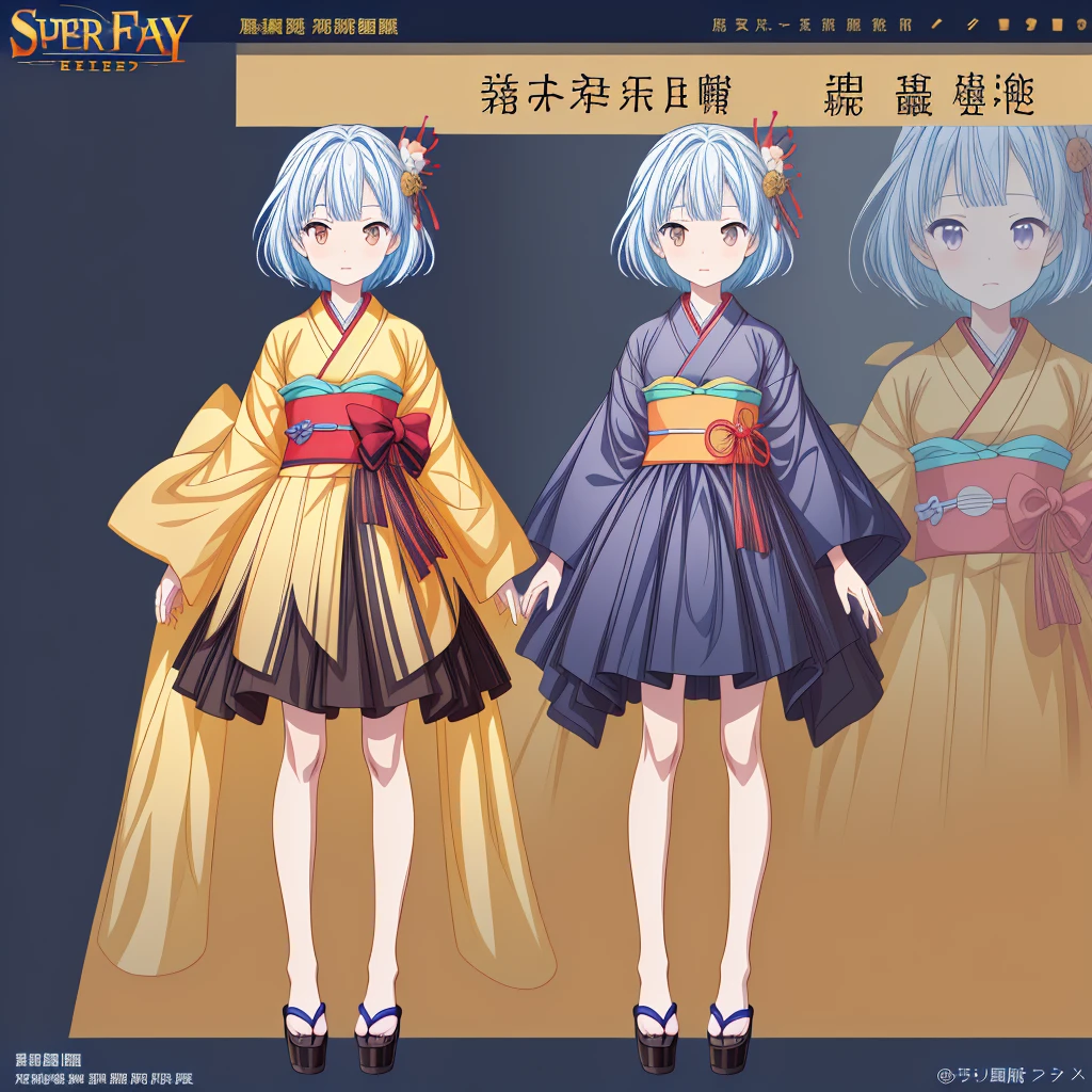 Star Fairy、vtuber-halfbody、(((highest quality、Masterpiece、The best composition、Golden Ratio、Official Art、Super detailed、Super detailedな目)))、ultra detailed, from front, headshot、 blue and white hair color、Short Hair、Standing in front of the viewer、Clothing that combines kimono and gothic ta、