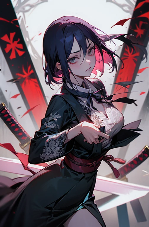 Highest quality　Highest quality　Draw a face carefully　High-definition anime-style face　Super Glowing Skin　Black Hair　Shuten Doji　Shuten Dojiの衣装　lure　smile　Rear view　Back view　Ass close up