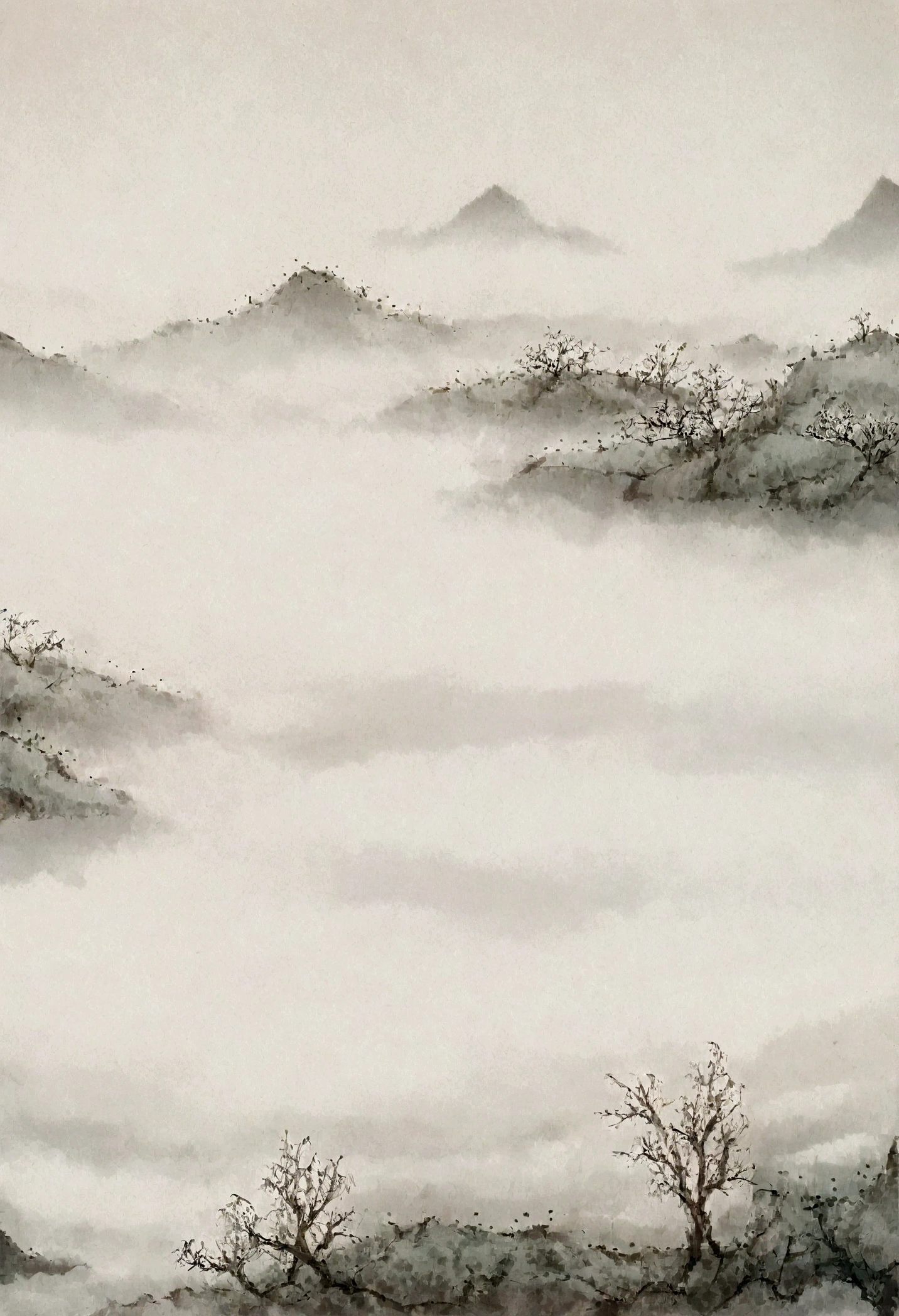 black and white colors,abstract,Ink smudge,Landscape images,More traces,With many obvious and potential technologies