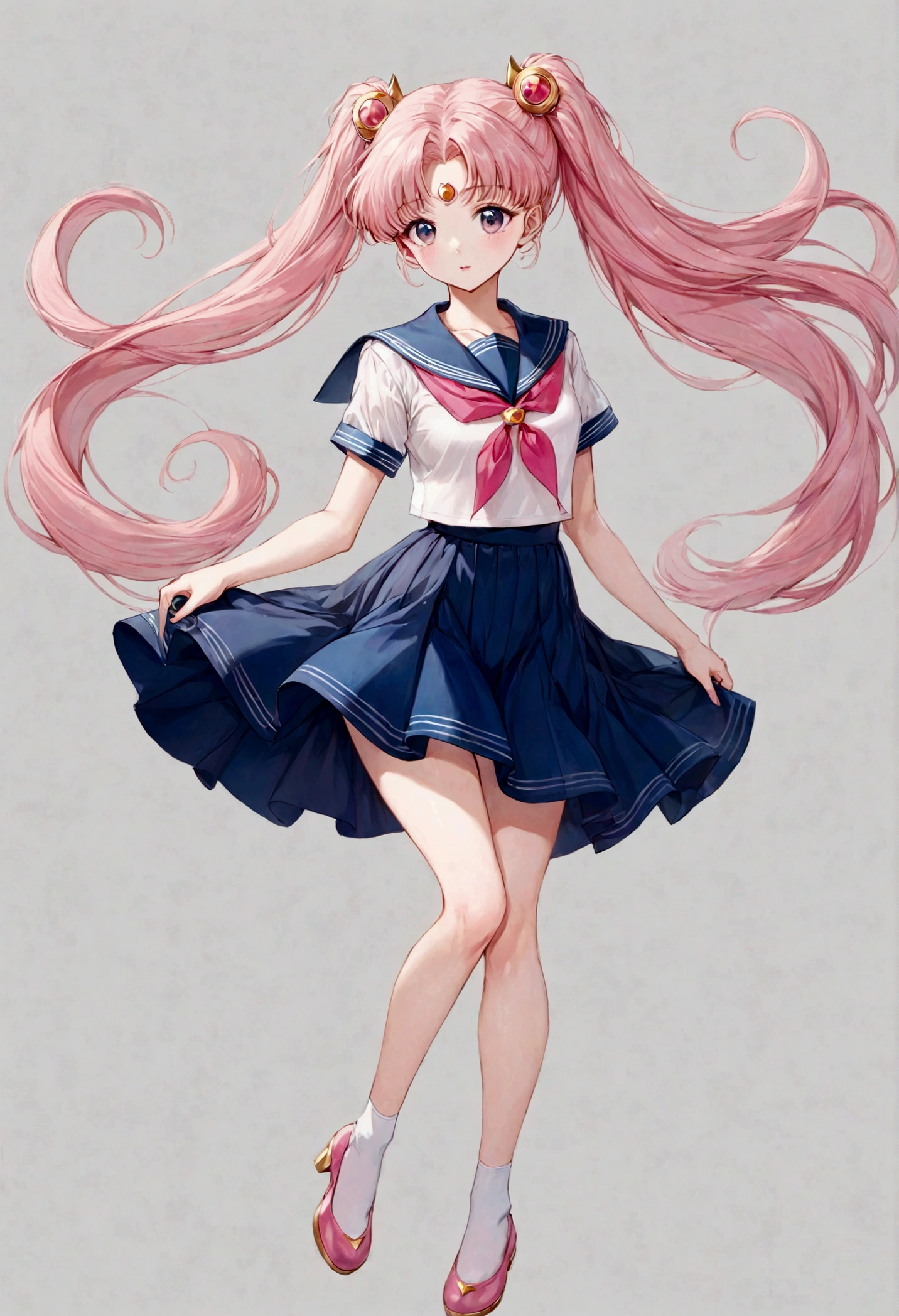 Sailor Moon Sailor Moon，whole body，Simplicity，Pink Hair