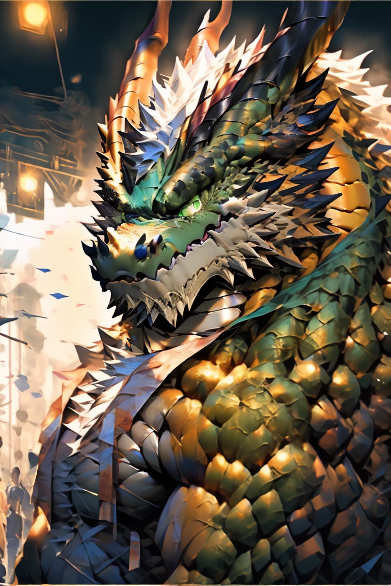 masterpiece、Highest quality、high resolution、8K、Giant dragon robot、battle