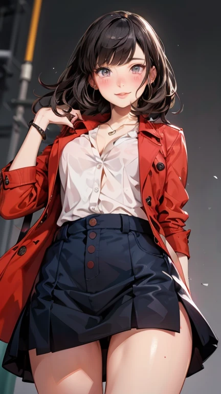 ((((highest quality)))), (((Ultra-precision CG 16K))), (((masterpiece))), (((Very detailed))), (((Extremely detailed))), (((Black outline:1.3, Written boundary depth:1.3 , Written soft outline))), Blur, Bokeh, Maximum clarity and sharpness,Multilayer Texture, Surface Shading, Cinematic lighting, Beautiful details sparkle ,Perfect Proportions, Limited to one woman, BREAK accurate, Anatomically correct, Highly detailed face and skin texture, drawn in detail, Highly detailed  and skin texture, Detailed eyes, beautiful hair, Beautiful Japanese Idol face, Beautiful and beautiful eyes, Beautiful body, Beautiful breasts, Beautiful thighs, Beautiful legs, Beautiful fingers, (Beautiful views) , skinny body, ((Beautiful Skin)), ((Skin Texture)) BREAK breast enlarged, large Breasts, perky breast, (blush, smiling:1.3, brown eyes, pink cheek, Double eyelids, Thin eyebrows, narrow eyes:1.3, Natural cheeks, Glossy skin, Fair skin:1.2, (Glossy lips:1.4, shiny lips: 1.4 ), high school student, Attractive adult  ) , Long-Hair:1.3, straight-Hair:1.3, Hair Intake, Inner hair color, [(gradient hair from navy to yellow:1.4):0.4], BREAK (spring-casual, wearing outerwear outfits to button up) , nail art, necklace, Bridal Ring, wearing a watch BREAK ((((Chatting with friends while walking:1.3 , from front, from below , bust up, closeup breast ,plaster figure , sculpture , statue)
