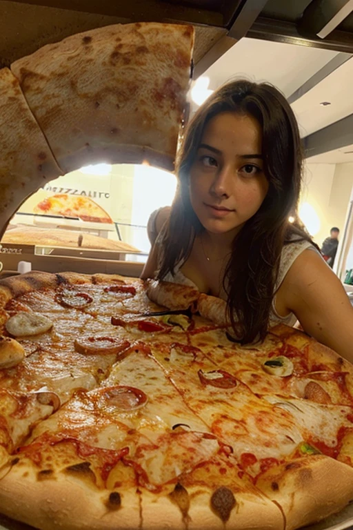 best quality,4k,8k,highres,masterpiece ,a woman sitting at a table eating a slice of pizza, with red hair, eating a pizza, eating pizza, buttercup eating pizza, munching pizza, eating cheese, holding pizza, eating a pizza margherita, holding up a pizza, eating garlic bread, eating outside, eating noodles, 🥥 🍕 hybrid, eating, emo girl eating pancakes, having a snack, eating ramen, very beautiful young woman, beautiful young woman, beautiful beautiful woman, photo of a beautiful woman, beautiful female model, super beauty, beautiful woman, beautiful girl model, beautiful young model, girl beautiful model, very beautiful woman, beautiful young woman, cute young woman, beautiful young woman, 24 age, tall, big bobes,with red hair