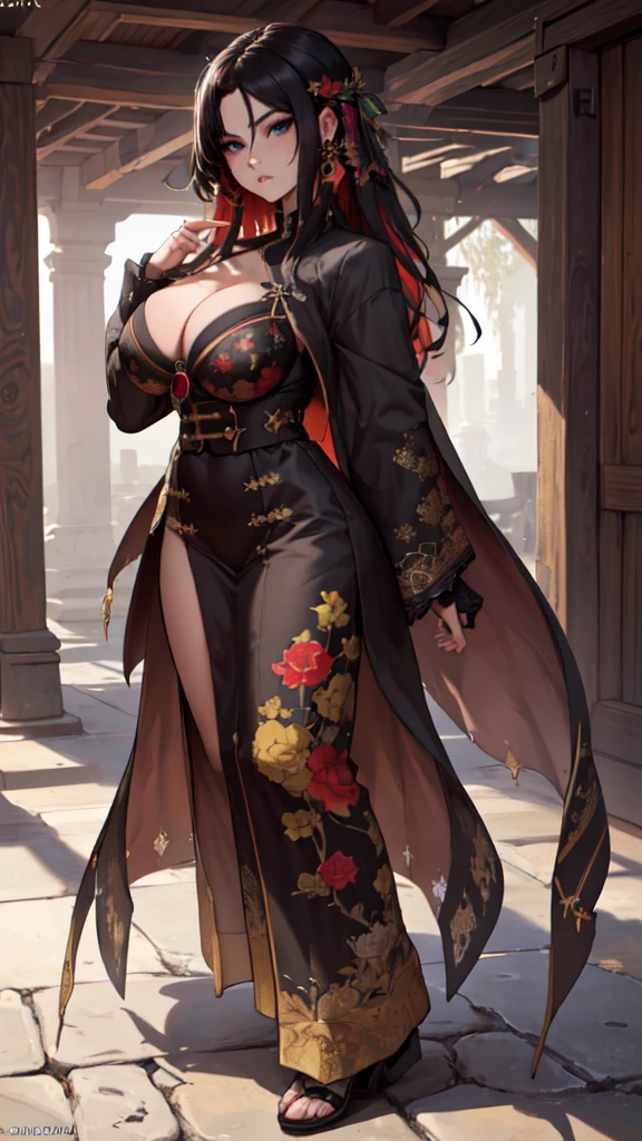 moran, (masterpiece, highest quality, best quality, official art, beautiful and aesthetic: 1.2), (1girl), extremely detailed, (fractal art: 1.3), colorful, highest detailed, perfect face, HDR, bright colors, huge breasts, detailed blue eyes, detailed face, detailed eyes, perfect face, perfect eyes, (full body), intricate undergarment,