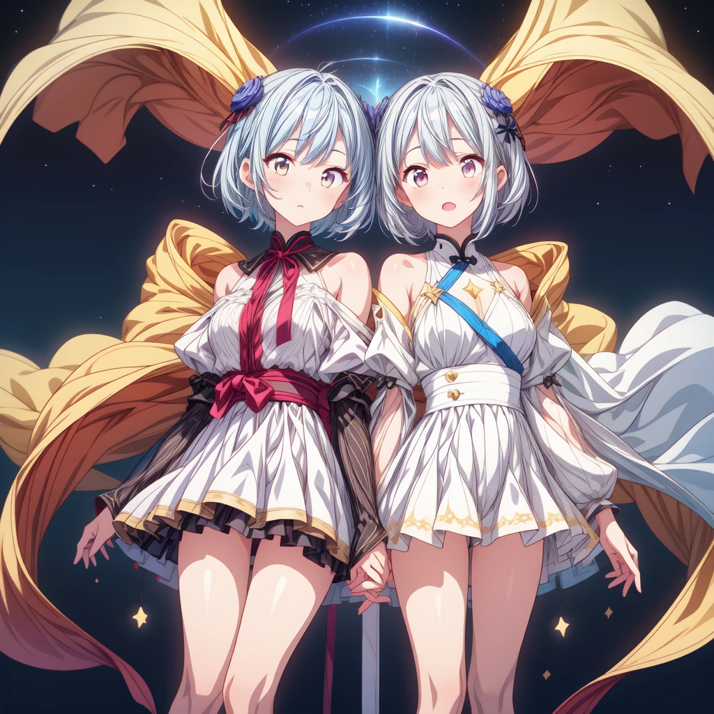 (((focus panties))), (I look up at the five girls from the ground.)、(Five girls are standing in a circle around me, looking down at me.)、circle、(seductive grin), (((5 giant girls)))、((angle from below)), 5 young face, (thighs), 5panties, belly button、(angle from under 5 girls),,mesugaki,Yukata, Sleeveless,