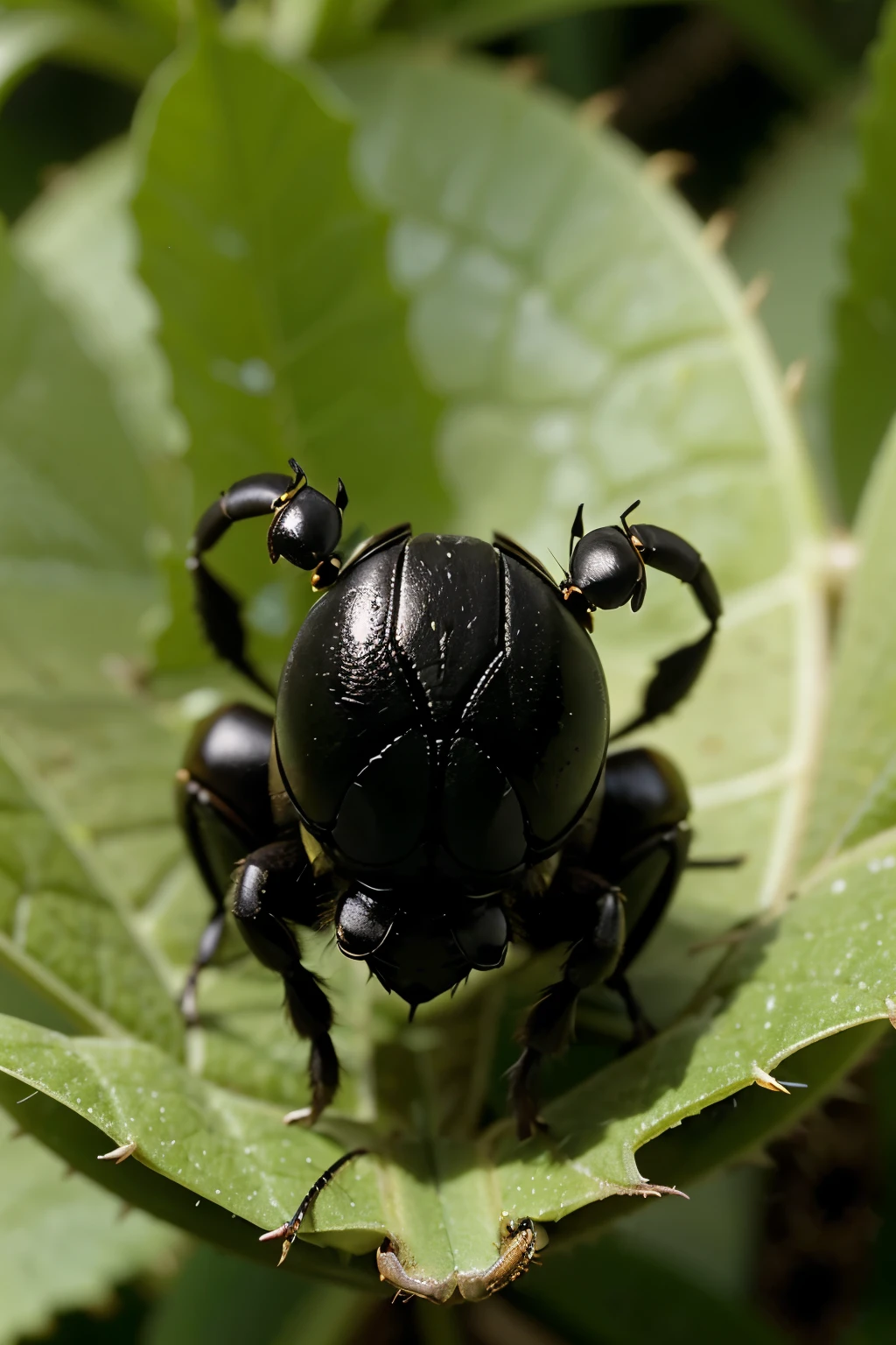 Menerjemahkan teks dengan kamera
a small Dynastinae beetle flying in a lush green flower garden