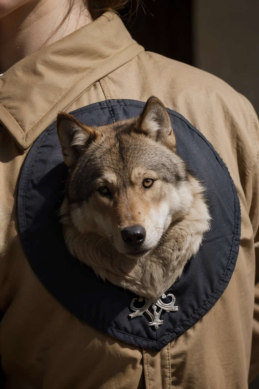create family coat of arms with the symbol being a wolf and the name Saint
