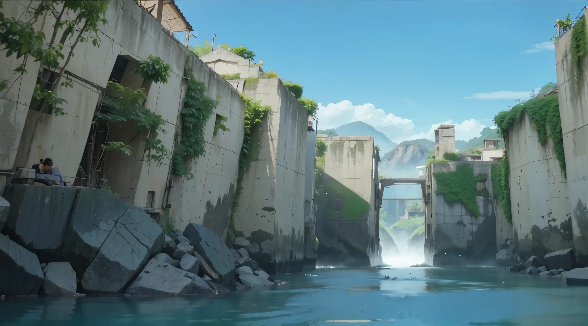 Naruto setting, leaf village, extremely realistic, Konoha