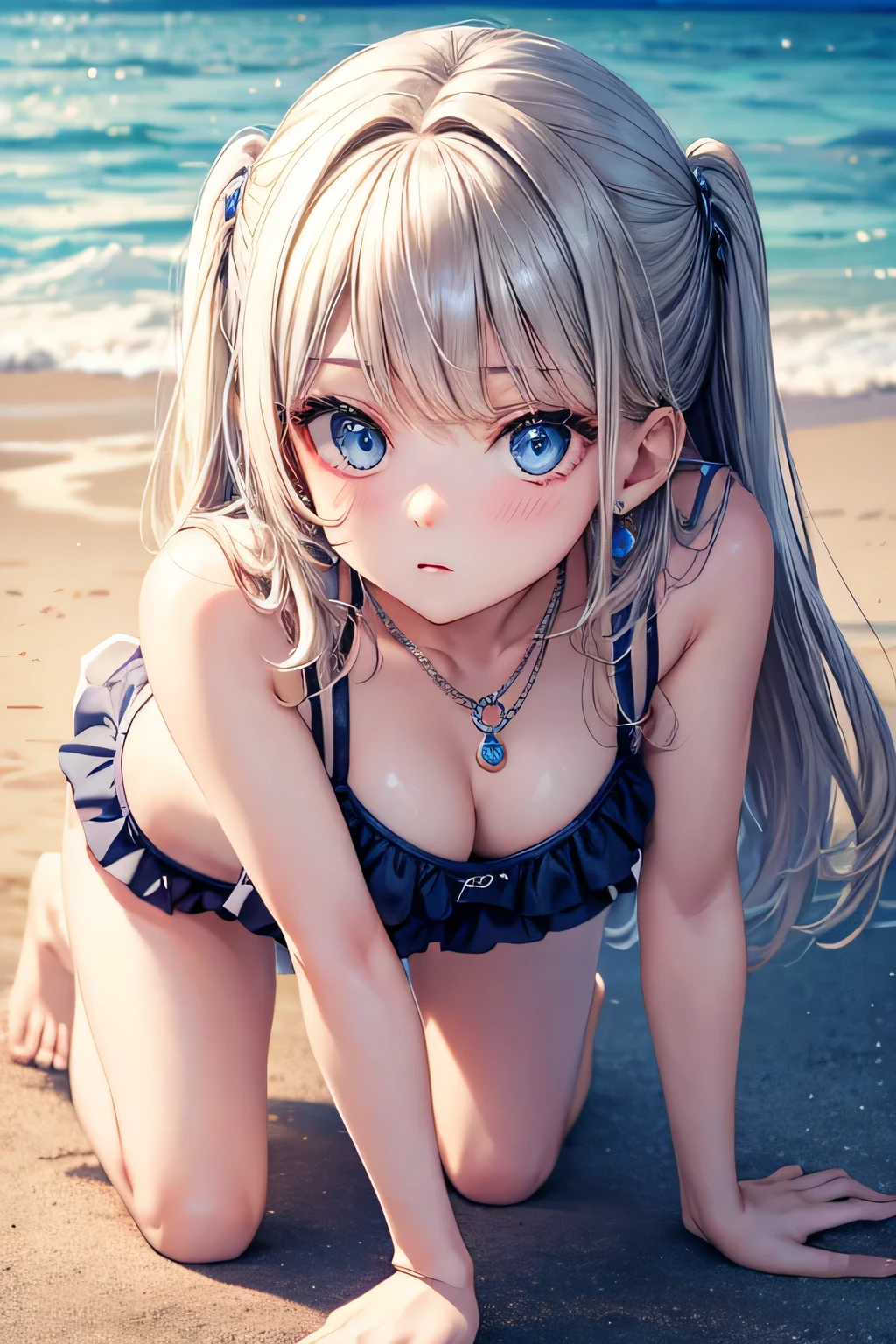 Visual Key,Swimwear,Beautiful Eyes,Jewelry Eye,beautiful girl,Sexy Beautiful Eyes,All fours pose