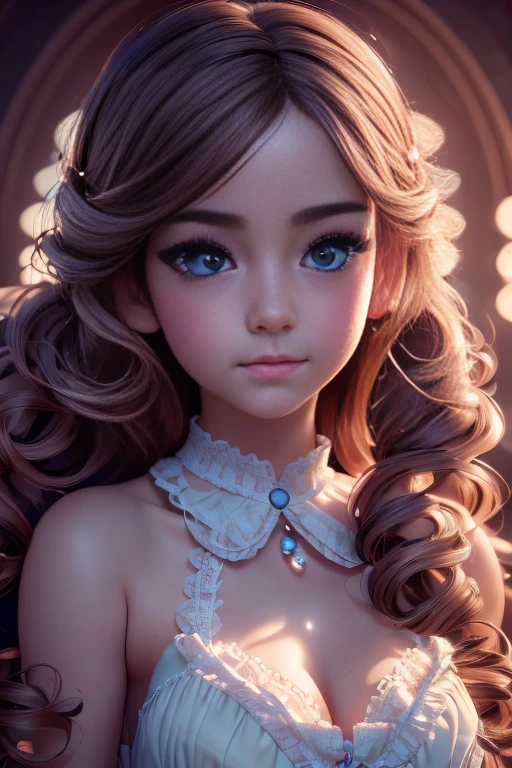 cute anime lolita girl, 1girl, beautiful detailed eyes, beautiful detailed lips, extremely detailed face, long eyelashes, light brown hair, twin tails, brown eyes, porcelain skin, white lace dress, frilly skirt, lace collar, holding flower, , kawaii, cinematic lighting, (best quality,4k,8k,highres,masterpiece:1.2),ultra-detailed,(realistic,photorealistic,photo-realistic:1.37),extremely detailed, intricate details, soft colors, pastel palette, natural lighting, delicate, elegant