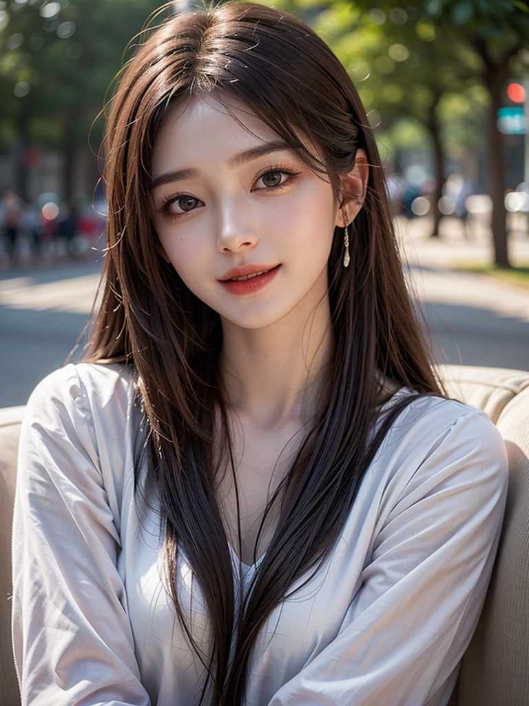 (girl,day view),(pretty,long hair),(best quality,Super fine details),Symmetrical charming eyes,laugh, sleeping