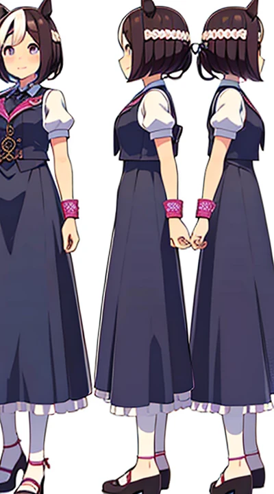 full body, three sided view:1.3, simple background,