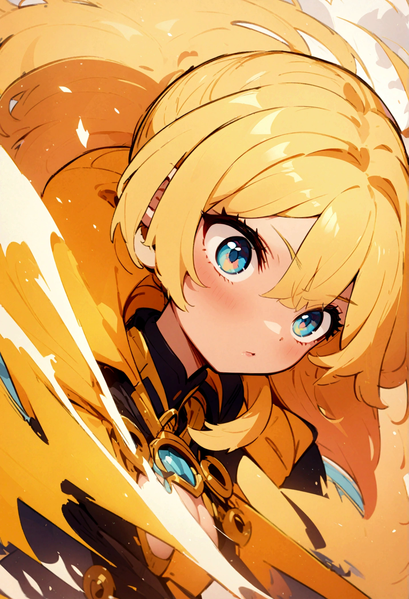 (masterpiece, super high quality)、Shortcuts、Blonde、Beauty、Blue Eyes
