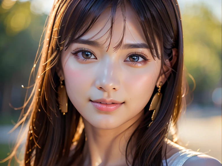 (8k, RAW Photos, highest quality, masterpiece: 1.2), Super detailed, Super Resolution, (Genuine, Genuine photos: 1.37), Portraiture, High-resolution RAW color photos, Professional photos, とても細かくて美Shii, Very detailed, 8k wallpaper, Amazing details, Large file size, Official Art, Very detailed CG Unity 8k wallpaper, Very detailed beautiful girls, Very detailed facesHighly detailed eyes, Very detailed skin, Very detailed fingers, Very detailed鼻, Very detailed口, Perfect Anatomy, Very detailed背景, Very elaborate clothing, One Girl, (18:1.2), Teen, cute girl, Famous Japanese Idols, cute, Genuineistic body, , White skin, Glowing Skin, The body is slim, Handsome body, Brown Hair, Medium Hair, (Blunt bangs:1.2), smile, cute, like々Shii, かわいらShii顔, Genuineistic face, Delicate eyes, Saggy eyes, White T-shirt, skirt, Earrings, looking at the camera, Cowboy Shot, Positive, Are standing, Opposition, Main Street, public, crowd, Dynamic Lighting, Very large breasts,