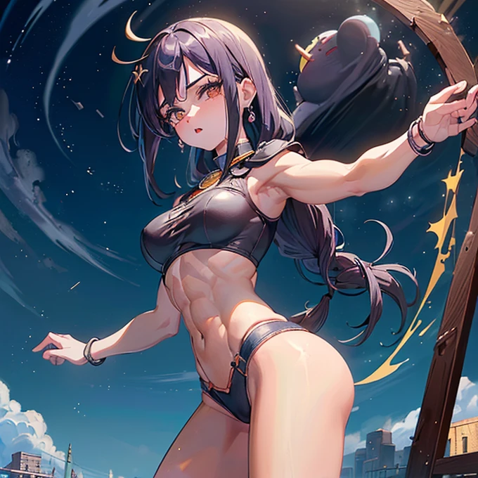 8K, obra maestra, foto cruda, mejor calidad, detalle:1.2),Fotorrealista, Extremely detalleed CG unifies 8K, 8K, diamante, y fondo de pantalla, profundidad de campo, cinematic light, destello de lente, trazado de rayos, 
(cara extremadamente hermosa, beautiful 1 girl, en la oscuridad, sombra profunda, 
Bulma (dragonball),(Muy delgado and slender muscular body:1.3), ((ver al espectador)),(gran sonrisa), (jeans ajustados),(denim pant), (injection sleeve) ,  (City noche,, (noche), bulma(dragon ball), pendientes, brazalete, collar, Pantys, Caminando , (pale skin), Mirar hacia adelante, (ojos grandes), ((tiros en la parte superior del cuerpo)), ella de espaldas a nosotros, vista trasera, volver, Tiro de vuelta, Muy delgado, calumnia，Quite upturned ，（Mano pellizcando el ），Mano pellizcando el , Mano pellizcando el ,Mano pellizcando el 