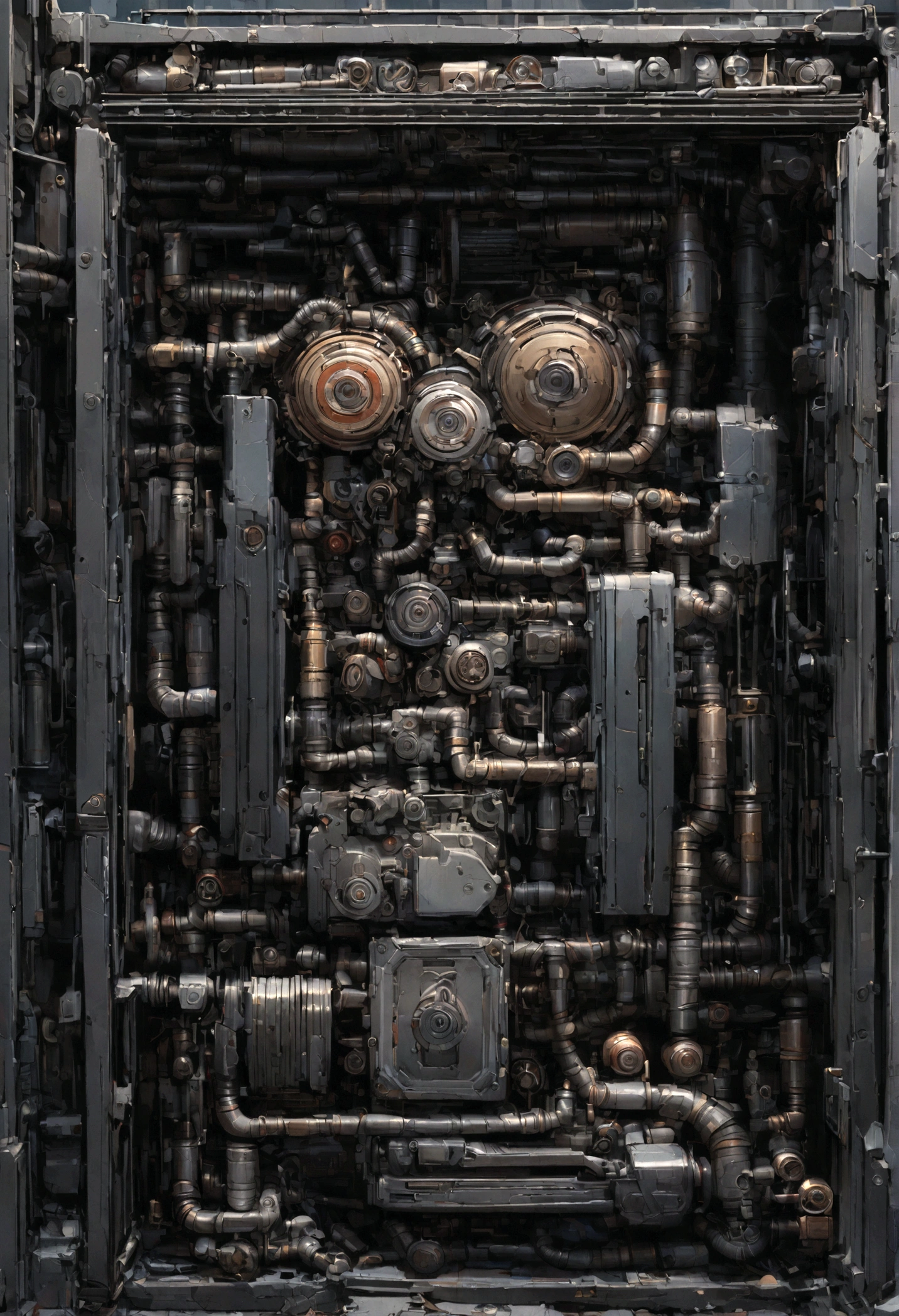 A 16-year-old Korean,Beautiful, I found myself in the mechanical hard drive, looking at the reality,Best quality,Ultra Detail