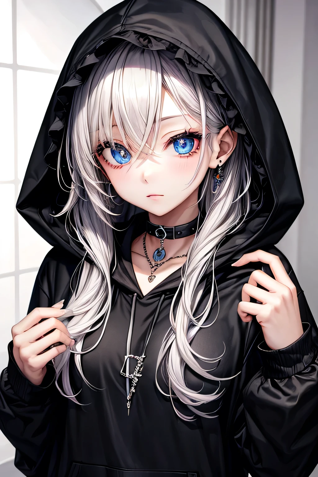 Visual Kei,Black hoodie,Beautiful Eyes,Jewelry Eye,beautiful girl,sexy