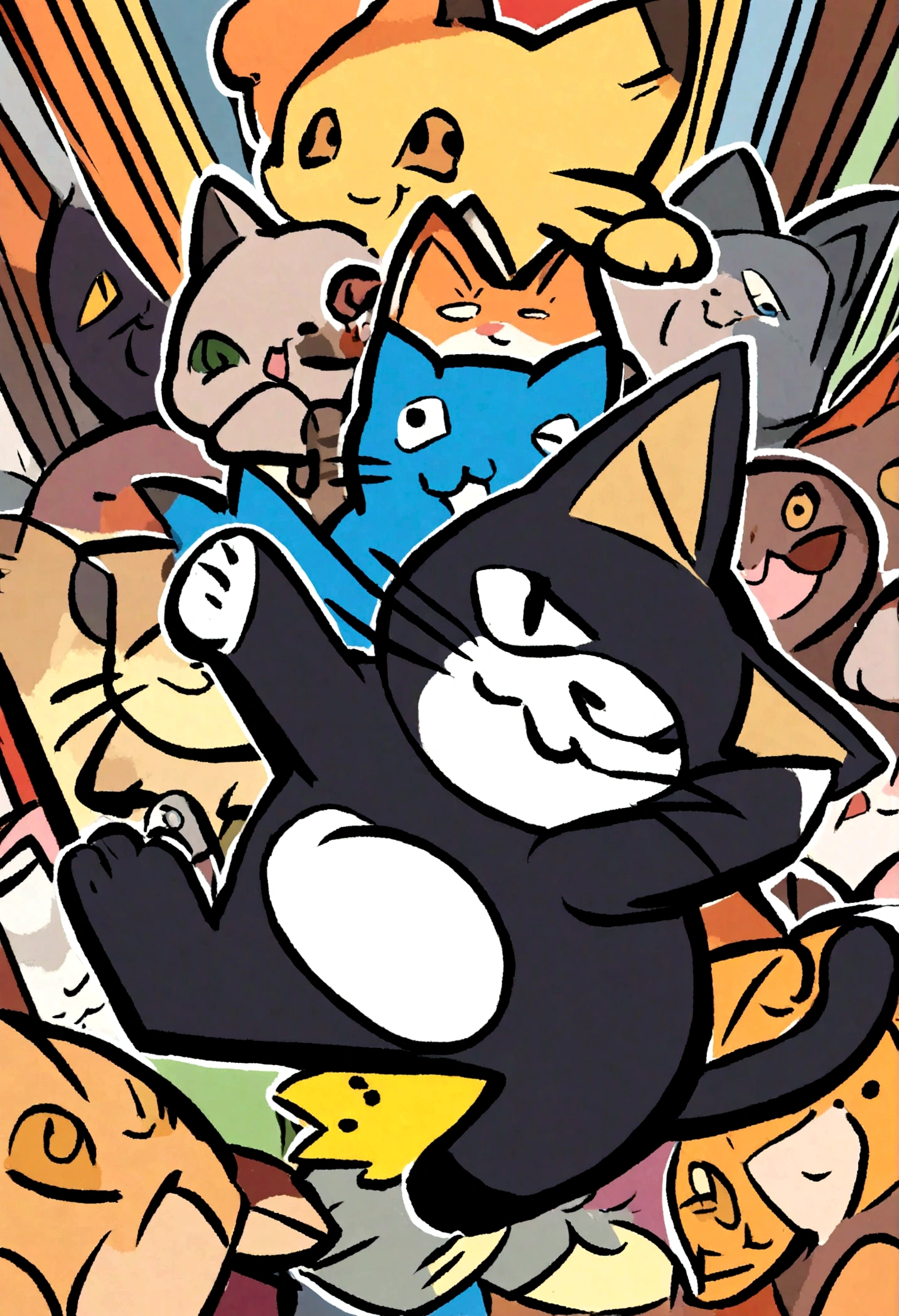 Take a cartoon cat and make a cool logo.