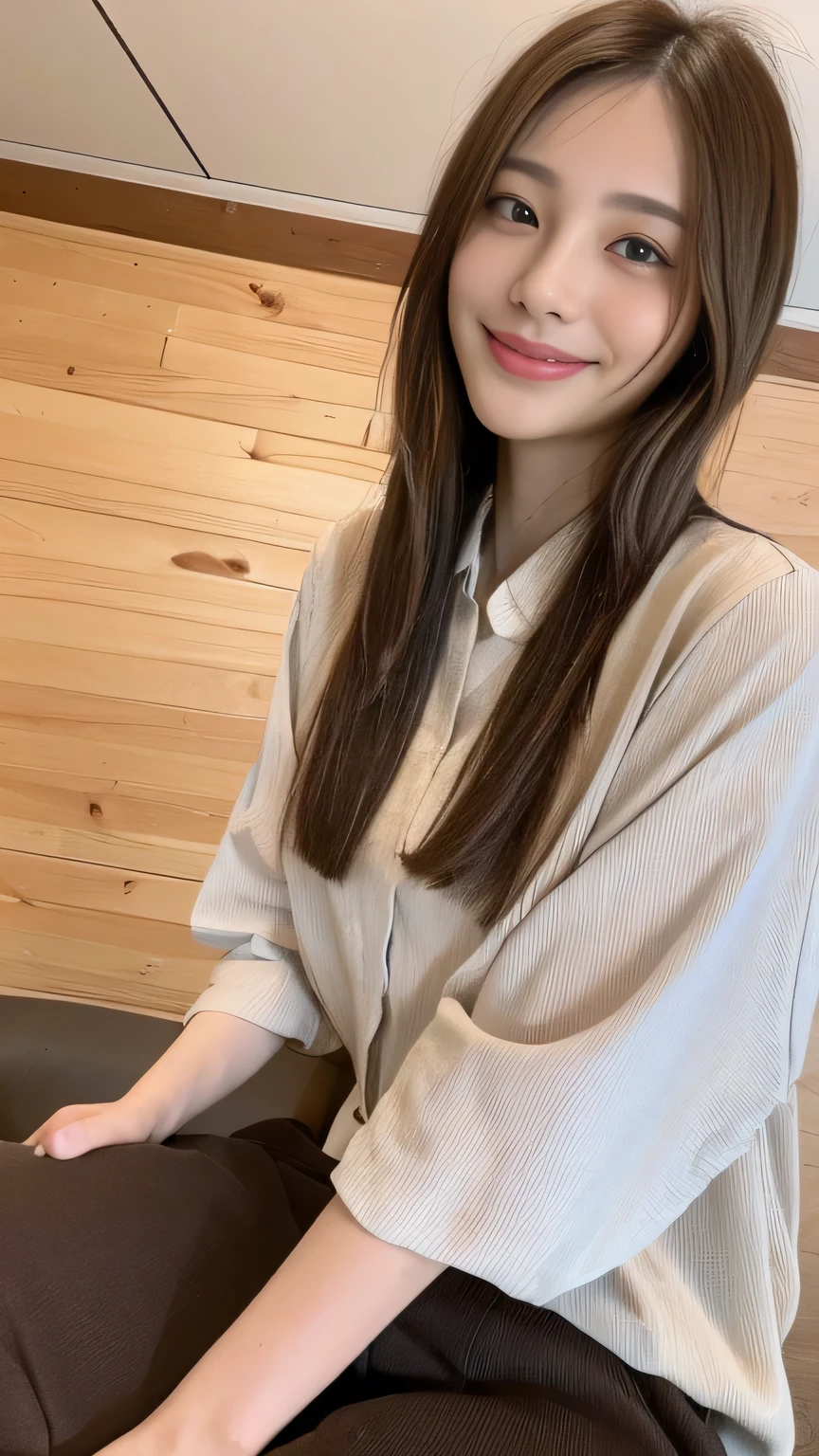 seed:2020674263.((Full body angle:1.1)).((highest quality, 8K, masterpiece:1.3)), ((from below:1.1)).concentrated:1.2, Perfect body beauty:1.4, Hips:1.2, ((Delicate Hair)), (Colorful button-through crop shirt :1.1) , ((highest quality、8K、masterpiece:1.3))、1 Girl、A sloppy smile、Esbian all over、Slim face、Big Boobs、Beautiful woman、(Dark Brown Hair)、Long Hair、1.1、Flickering Valley、Detailed eyes、double eyelid、Blurred Background、超Slim face、Smile、Looking down、stroll、