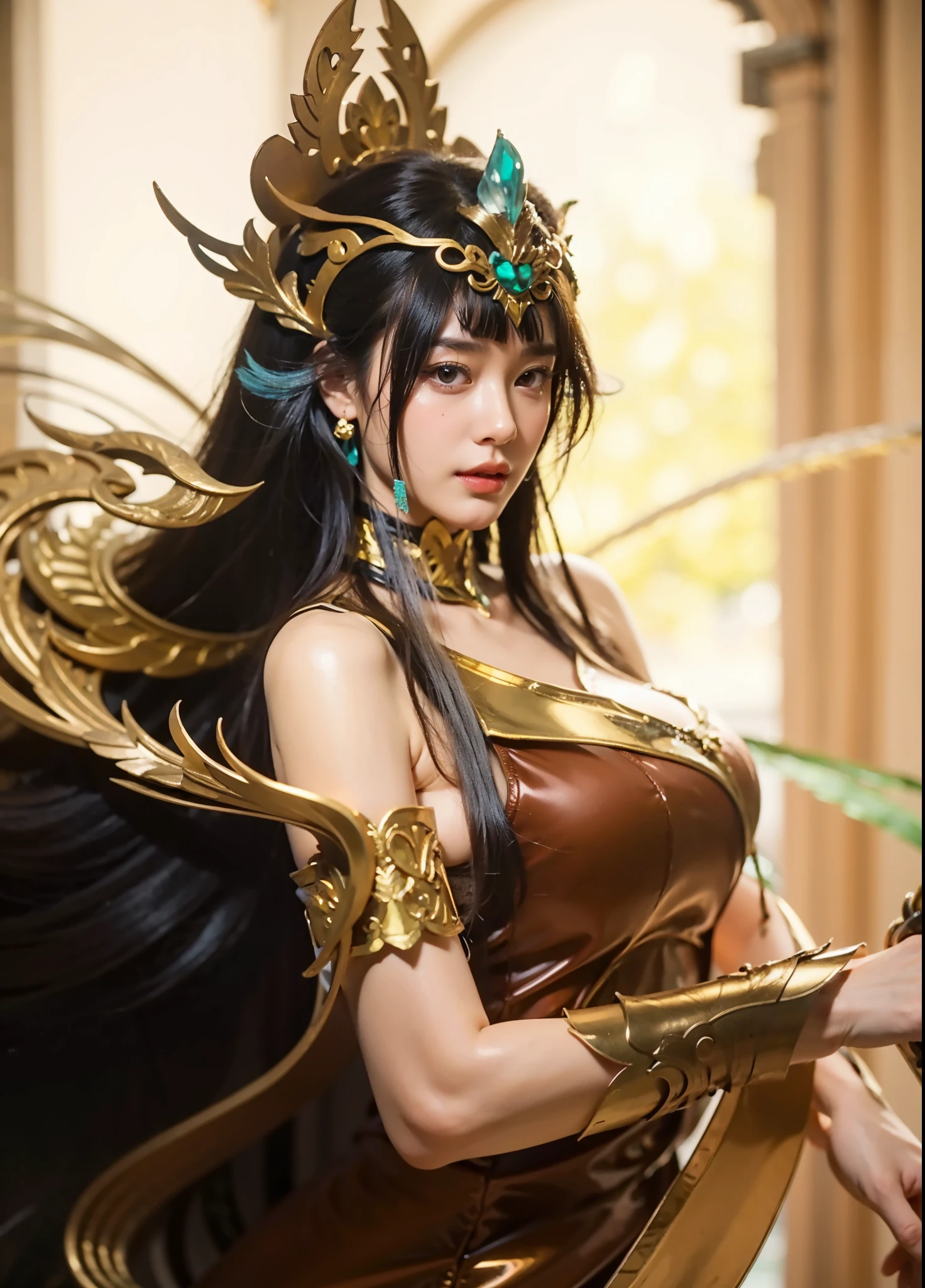 a close up of a 4 girls  , white and black hair , big booobs ,  shadowbringers cinematic, 4 k detail fantasy, a beautiful fantasy empress, game cg, xianxia fantasy, xianxia hero, 2. 5 d cgi anime fantasy artwork, cinematic goddess close shot, ruan jia and artgerm, wow 4 k detail fantasy, hyperdetailed fantasy character