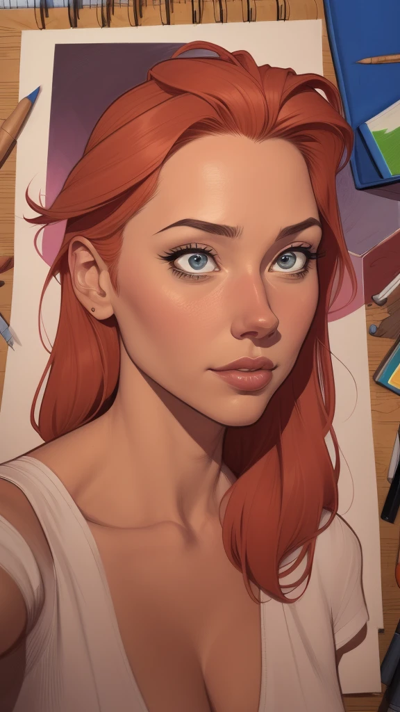 um close up de um desenho animado de um homem e uma mulher, arte de pintura digital dos desenhos animados, 🐎🍑, pintura digital de desenho animado, arte em quadrinhos ocidental, arte dos desenhos animados style, arte dos desenhos animadosstyle, por Jason Chan, por Ryan Yee, arte dos desenhos animados, western comic style, arte conceitual de desenho animado, cartoon style illustration, velho Oeste, fanart detalhada