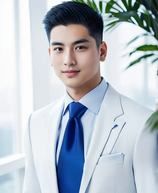 Aarav man in a blue suit, professional profile picture, Christopher Chao, Brian Sum, David Luong, Steve Zheng, Andrew Thomas Wang, Corporate portrait, Ryan Jia, organizational wear and tear, professional Corporate portrait, Peter Xiao, Justin Sun