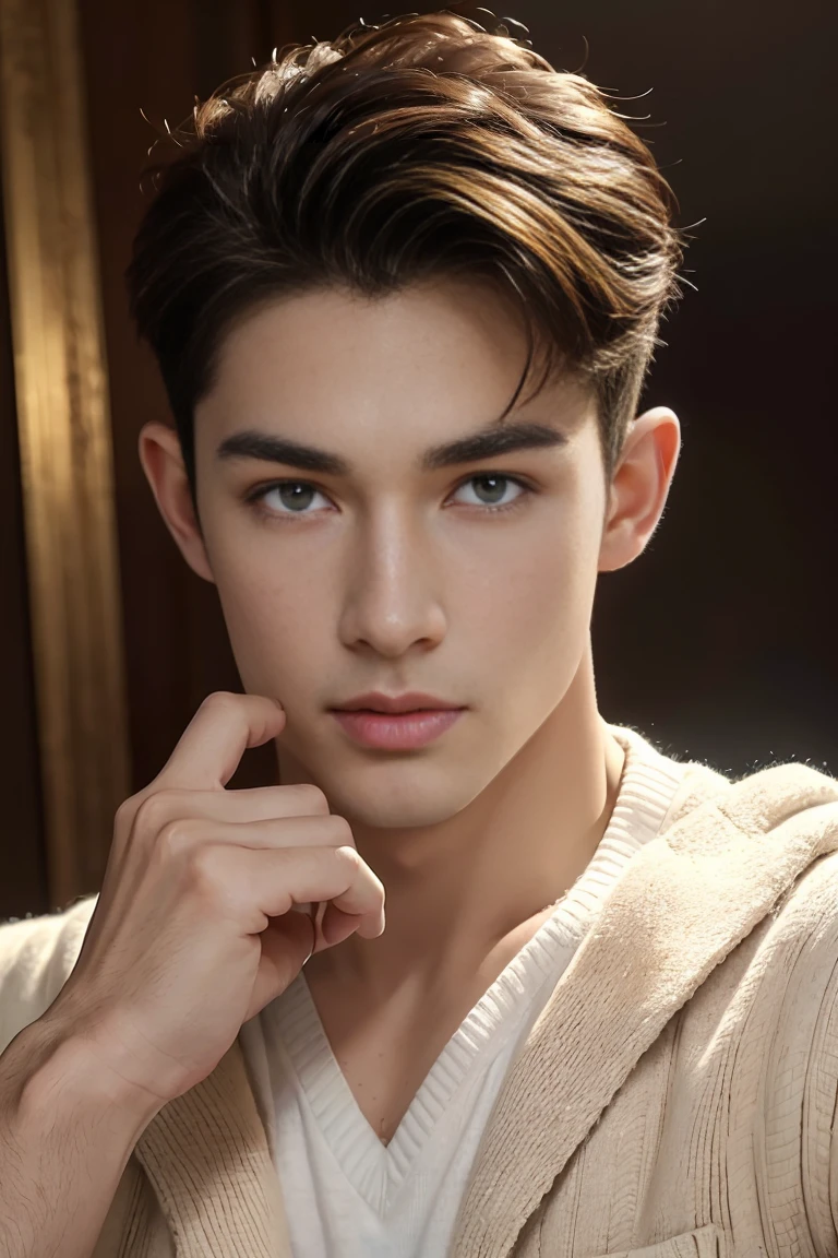 Ultra wide angle,((masterpiece)),((best quality)),8K,High Detail,Very detailed, 2 handsome muscular boys,Very manly,golden brown eyes,Fashionable short hair,Vivid male image, fashion pose, masculine expression,Real skin texture, ((Perfect hand details)),((Real and complete hand details)),Light,
Royal blue style couple,White male model photos