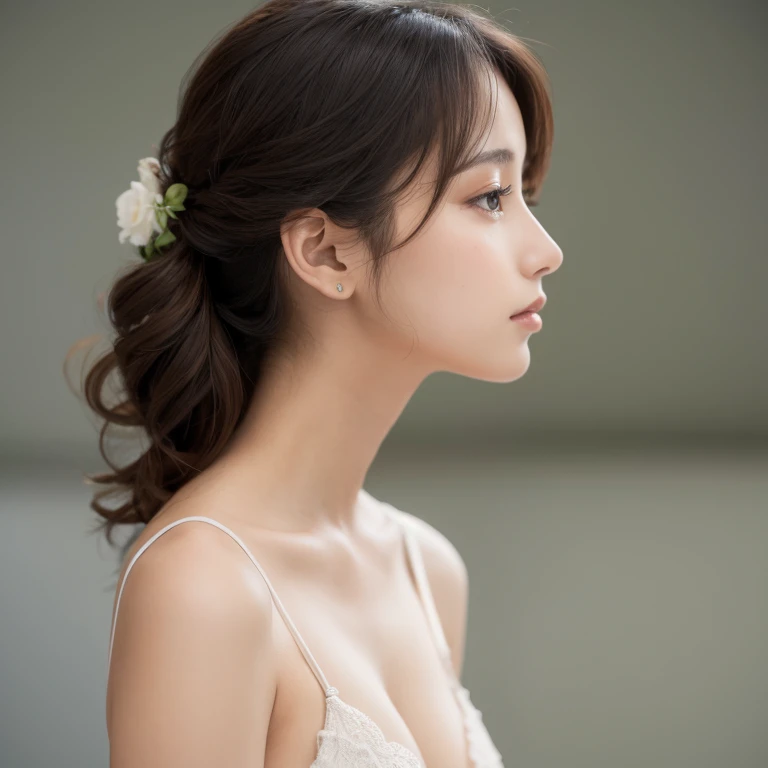 Beauty Side view whole body Small breasts Shoulder