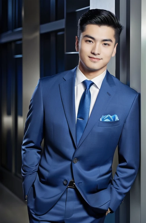 Aarav man in a blue suit, professional profile picture, Christopher Chao, Brian Sum, David Luong, Steve Zheng, Andrew Thomas Wang, Corporate portrait, Ryan Jia, organizational wear and tear, professional Corporate portrait, Peter Xiao, Justin Sun