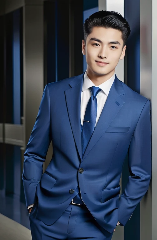 Aarav man in a blue suit, professional profile picture, Christopher Chao, Brian Sum, David Luong, Steve Zheng, Andrew Thomas Wang, Corporate portrait, Ryan Jia, organizational wear and tear, professional Corporate portrait, Peter Xiao, Justin Sun