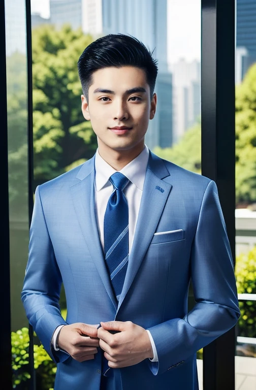 Aarav man in a blue suit, professional profile picture, Christopher Chao, Brian Sum, David Luong, Steve Zheng, Andrew Thomas Wang, Corporate portrait, Ryan Jia, organizational wear and tear, professional Corporate portrait, Peter Xiao, Justin Sun