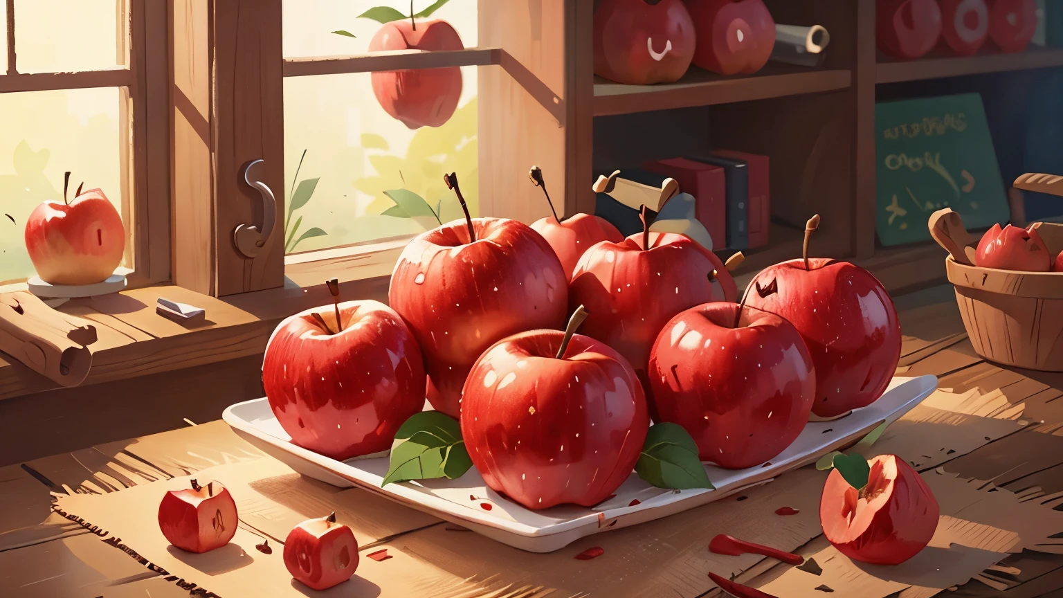 red apples