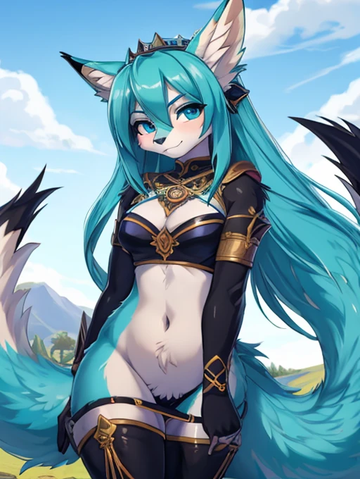 Imagen de alta definicion, detalles esteticos perfectos, ultra alta calidad wallpaper HD,Miku Hatsune vestida con una armadura medieval, guerres, alta definicion, orejas de kitsune, alta definicion, vista cuerpo completo ,alta definicion, queen girl, la mejor definicion, princesa guerrera